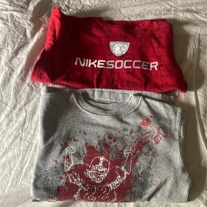 2 Boys Reebok & Nike Sports Themed T-shirts